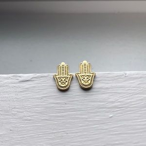Gold Hamsa Earrings